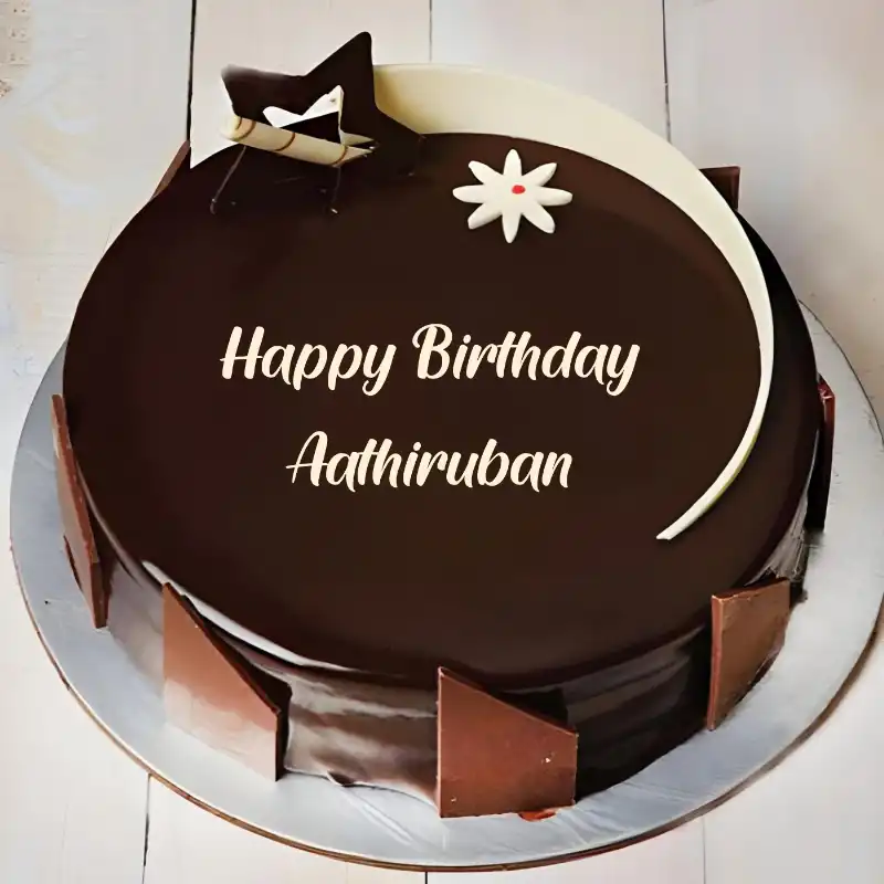 Happy Birthday Aathiruban Chocolate Star Cake
