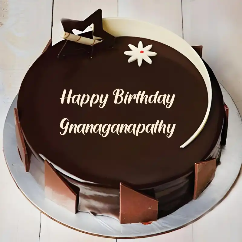 Happy Birthday Gnanaganapathy Chocolate Star Cake