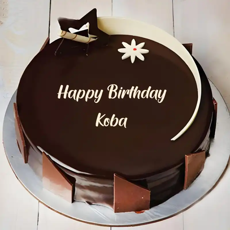 Happy Birthday Koba Chocolate Star Cake