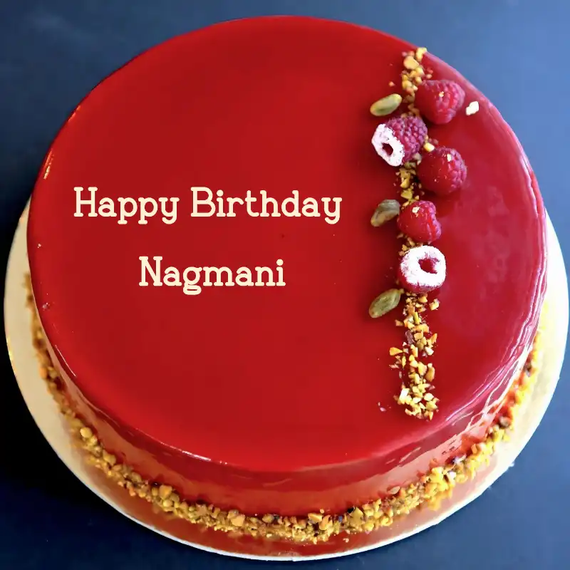 Happy Birthday Nagmani Red Raspberry Cake