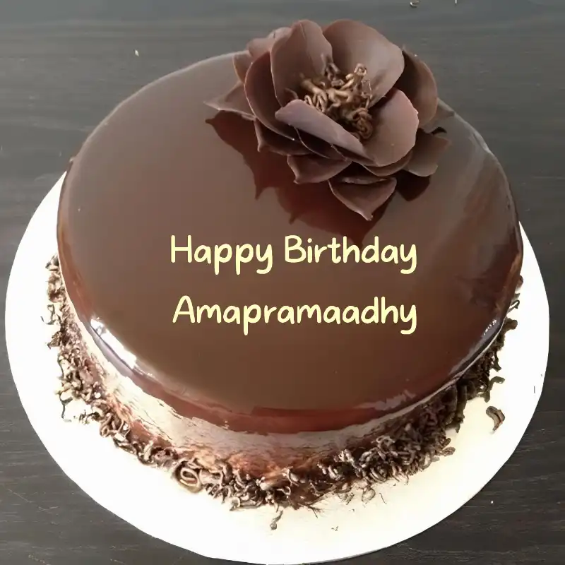 Happy Birthday Amapramaadhy Chocolate Flower Cake