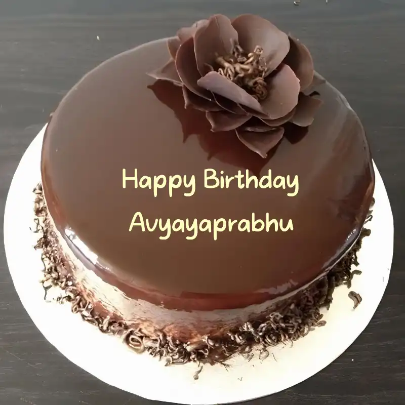 Happy Birthday Avyayaprabhu Chocolate Flower Cake
