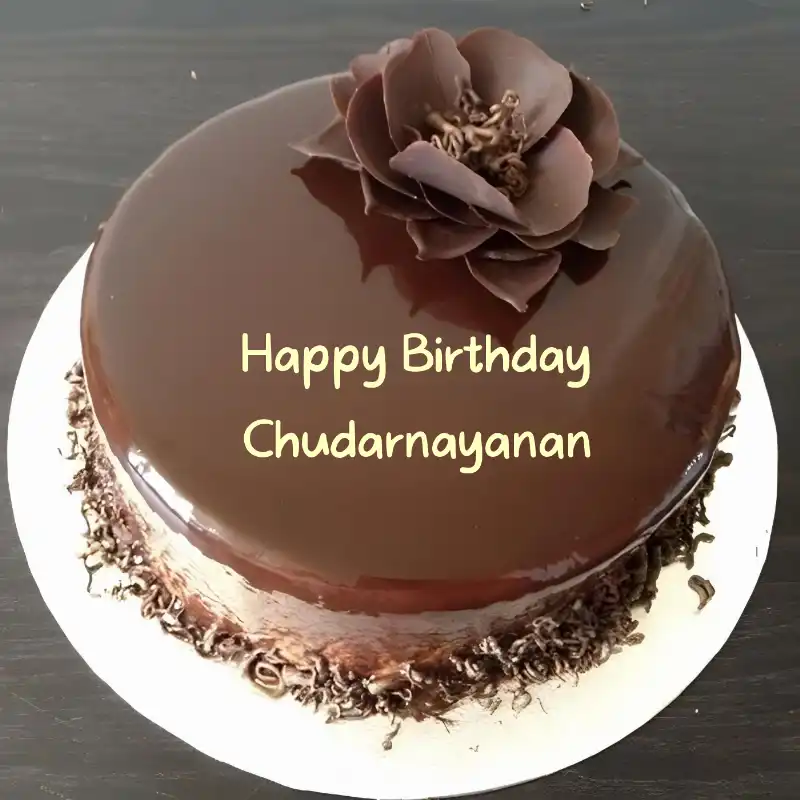 Happy Birthday Chudarnayanan Chocolate Flower Cake