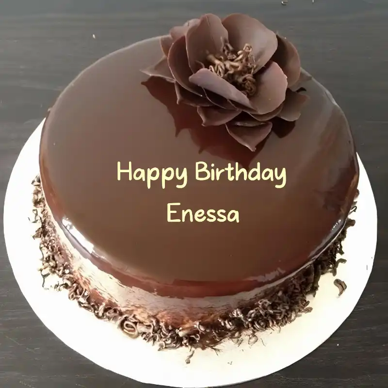 Happy Birthday Enessa Chocolate Flower Cake