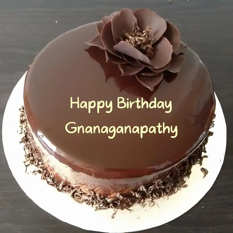 Happy Birthday Gnanaganapathy Chocolate Flower Cake