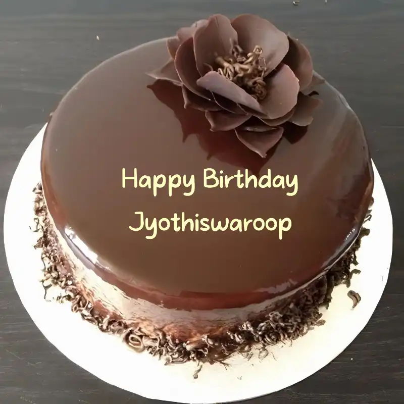 Happy Birthday Jyothiswaroop Chocolate Flower Cake