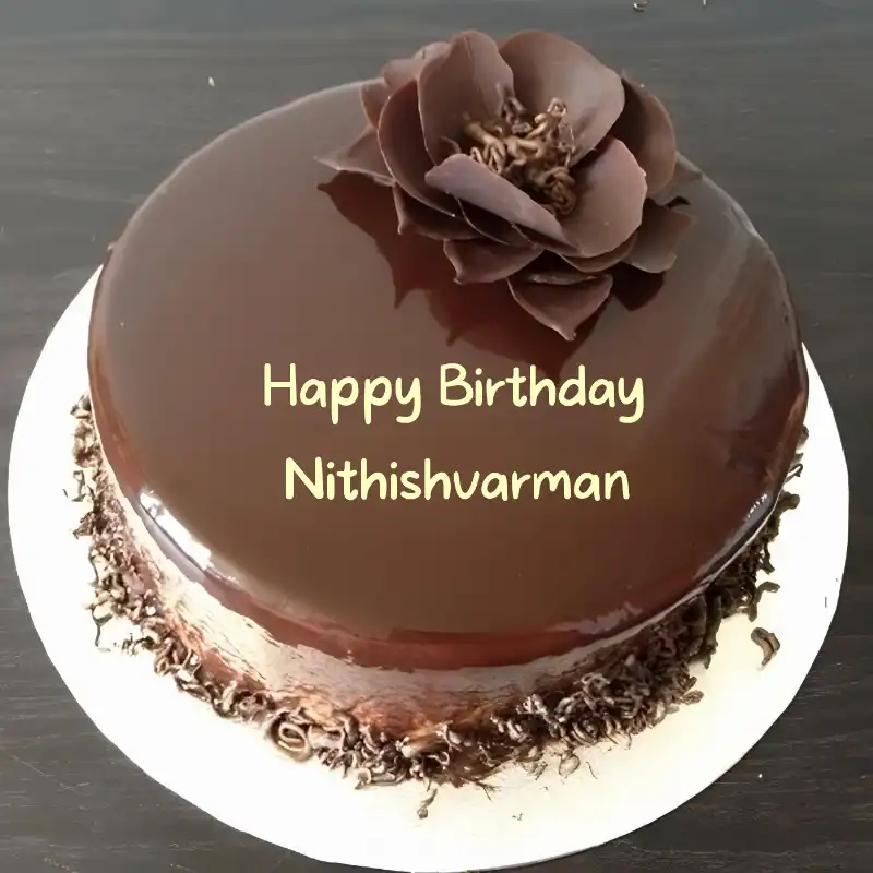 Happy Birthday Nithishvarman Chocolate Flower Cake