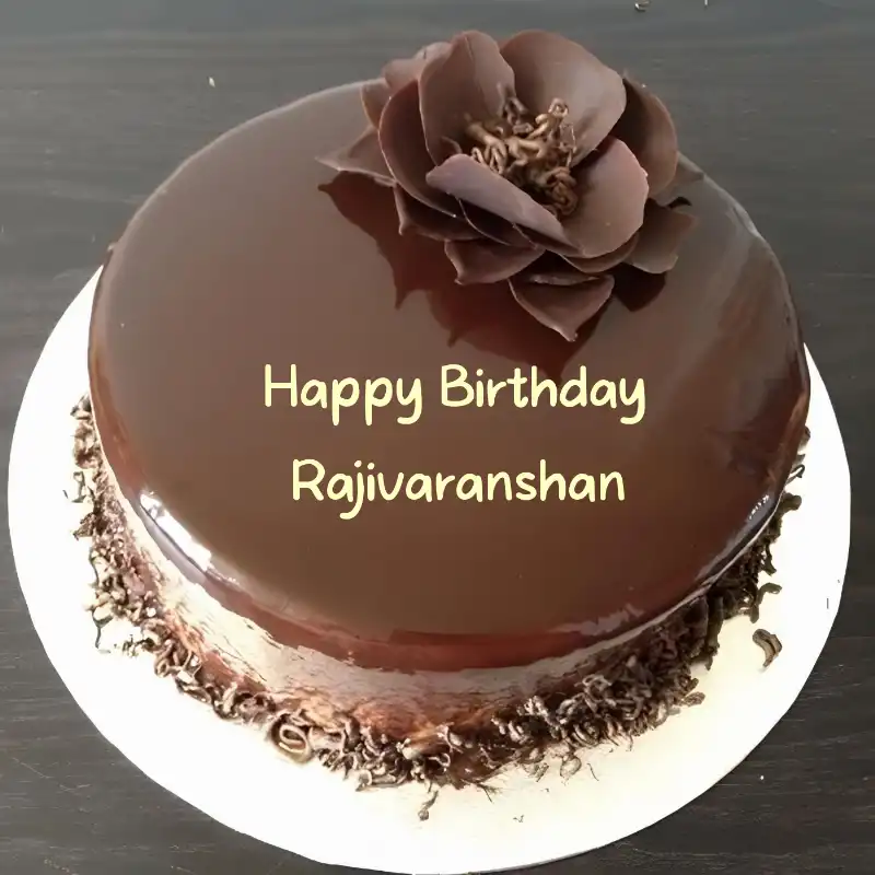 Happy Birthday Rajivaranshan Chocolate Flower Cake