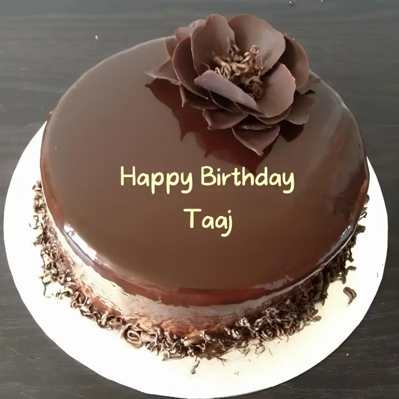 Happy Birthday Taaj Chocolate Flower Cake
