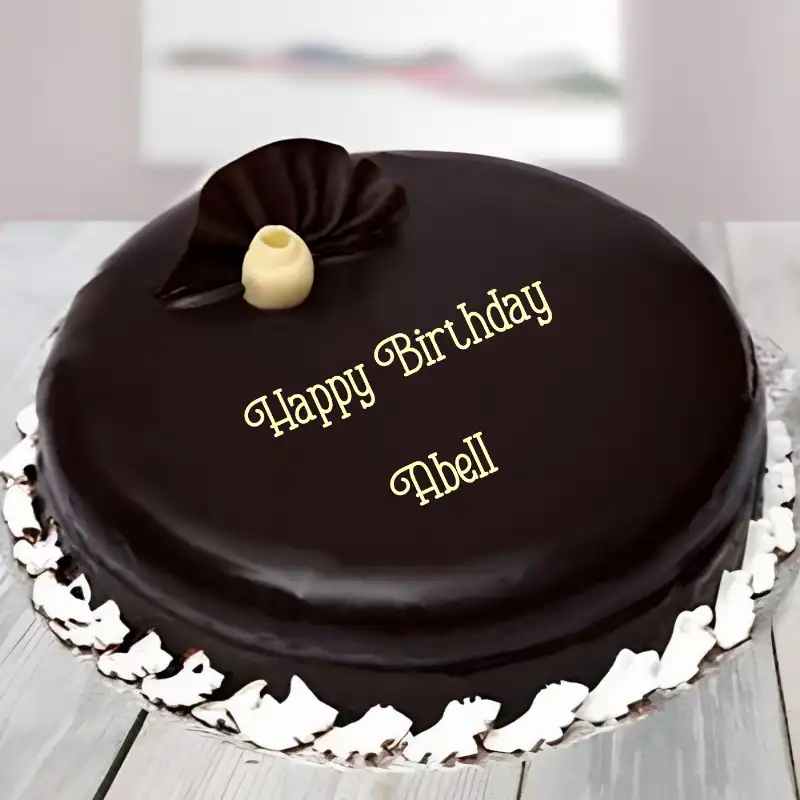 Happy Birthday Abell Beautiful Chocolate Cake