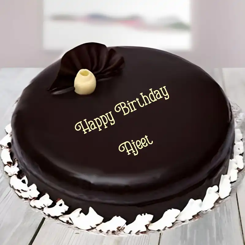 Happy Birthday Ajeet Beautiful Chocolate Cake