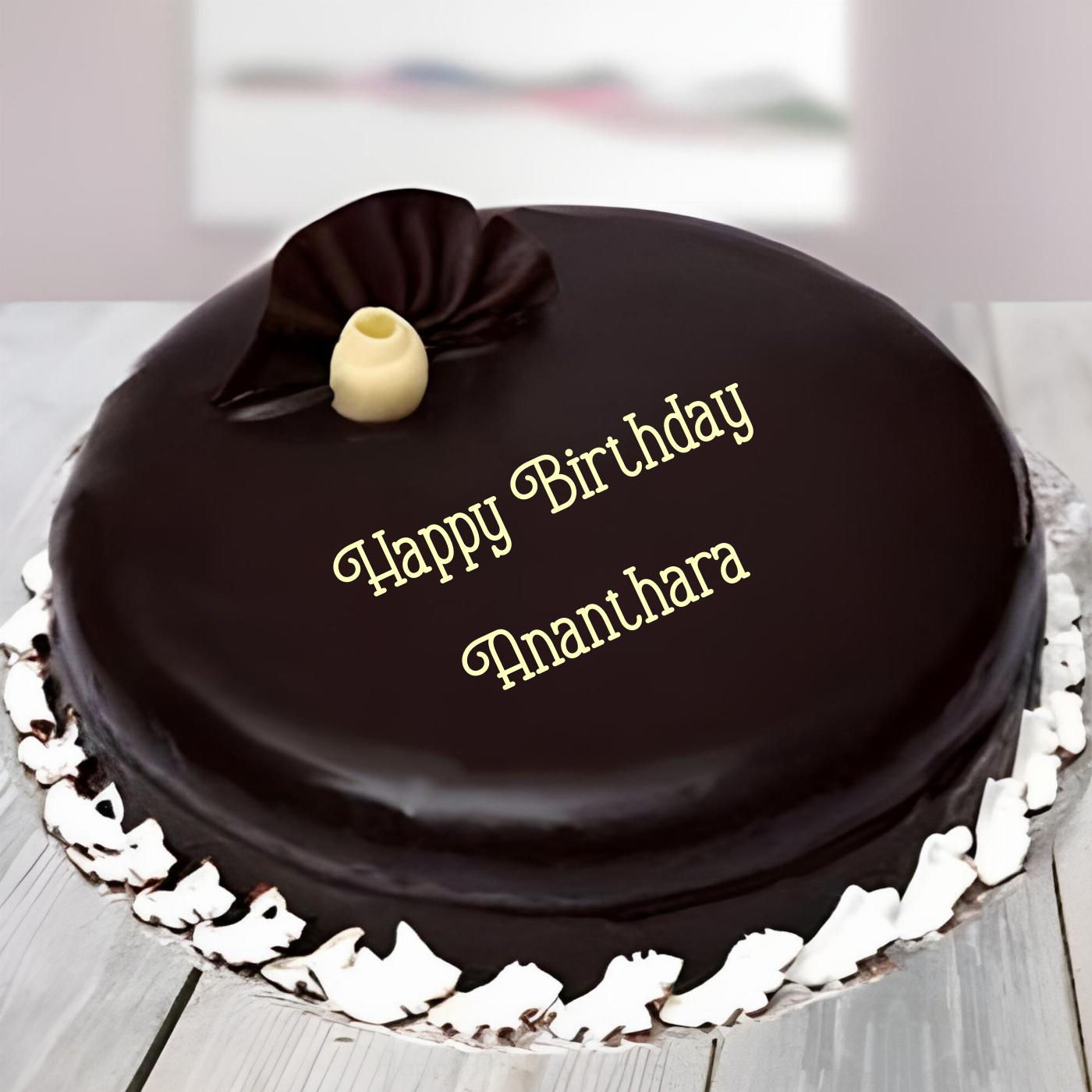 Happy Birthday Ananthara Beautiful Chocolate Cake