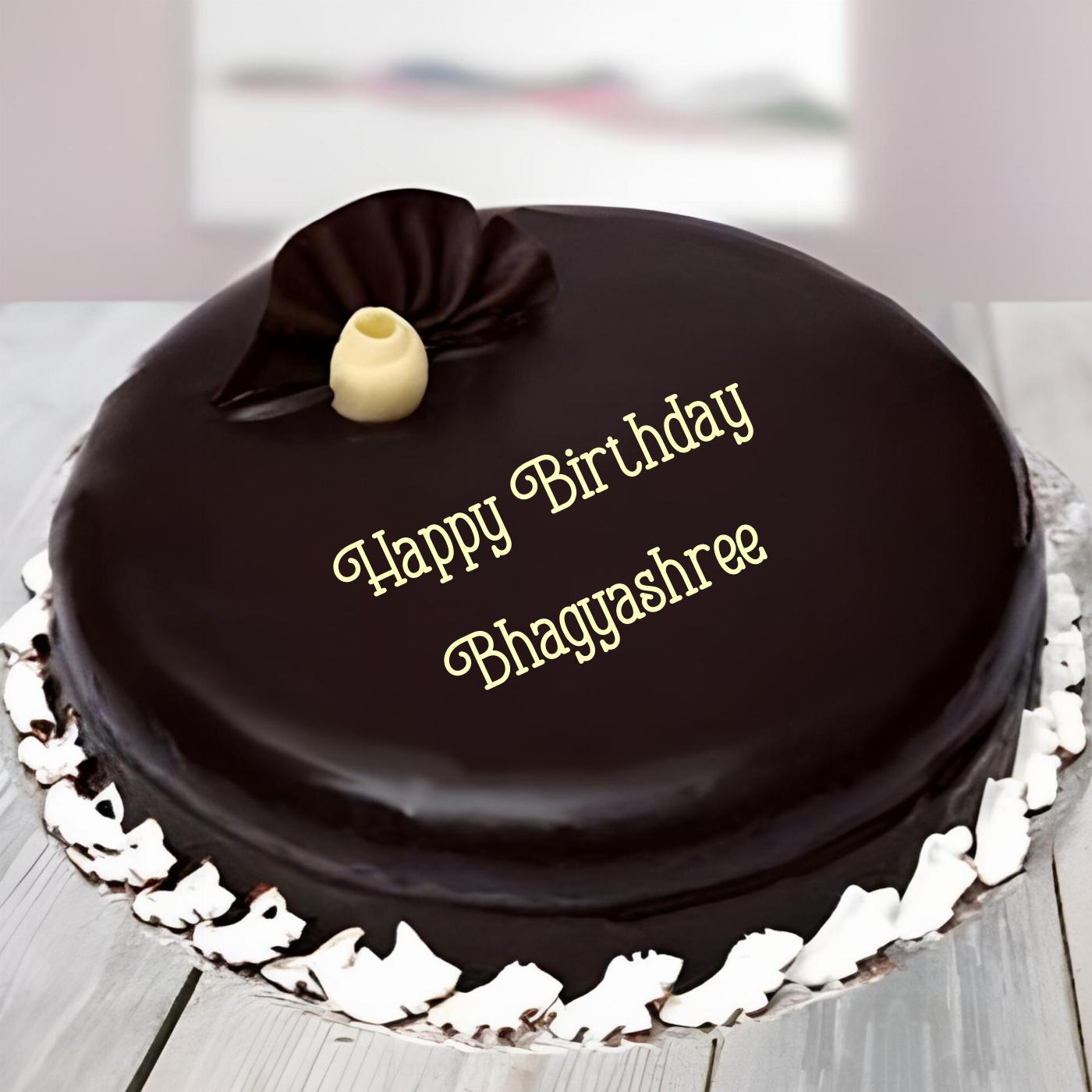 Happy Birthday Bhagyashree Beautiful Chocolate Cake