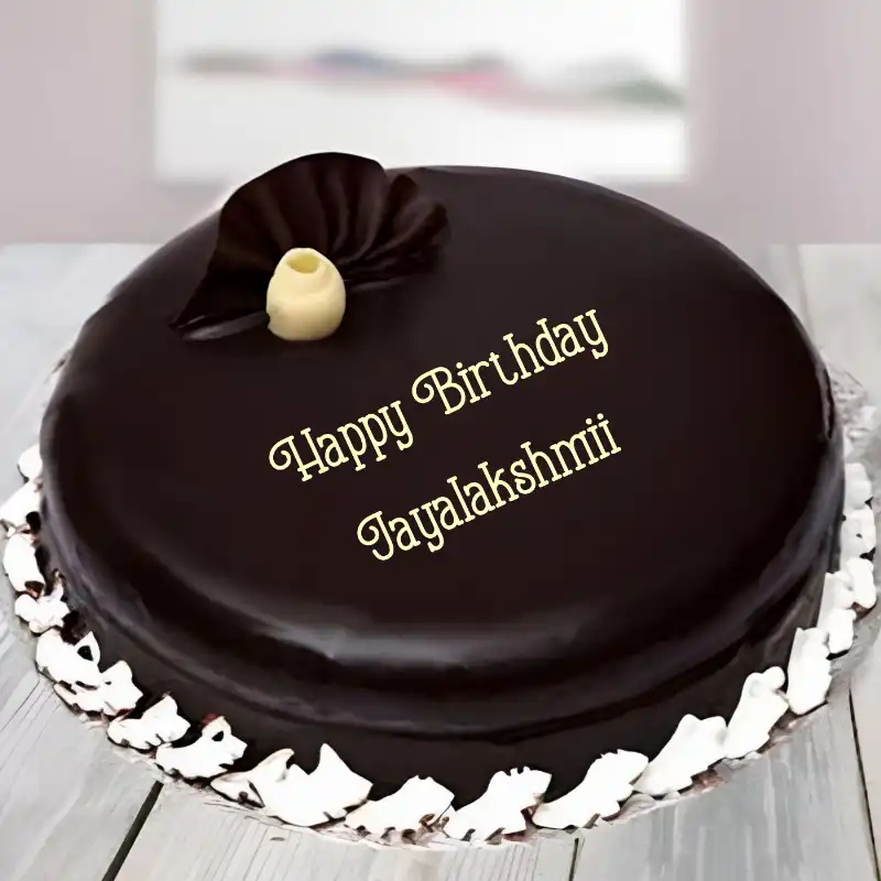 Happy Birthday Jayalakshmii Beautiful Chocolate Cake