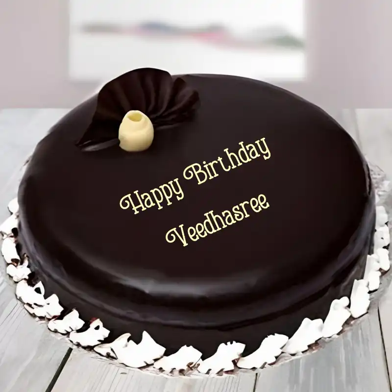 Happy Birthday Veedhasree Beautiful Chocolate Cake