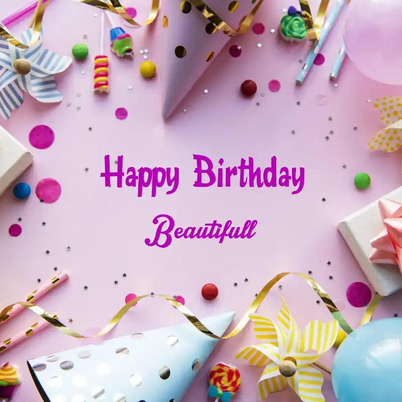 Happy Birthday Beautifull Party Background Card