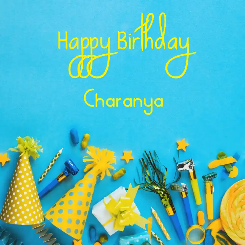 Happy Birthday Charanya Party Accessories Card