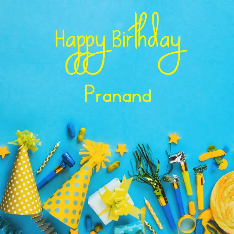 Happy Birthday Pranand Party Accessories Card