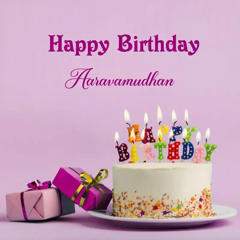 Happy Birthday Aaravamudhan Cake Gifts Card