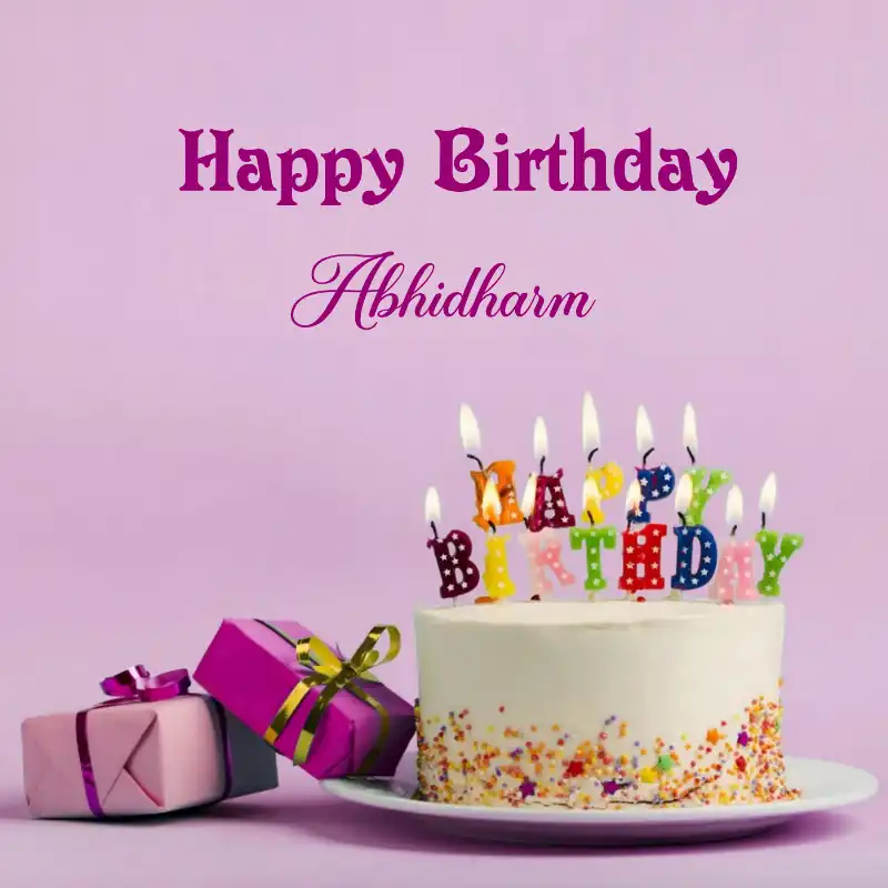 Happy Birthday Abhidharm Cake Gifts Card