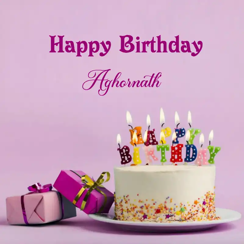Happy Birthday Aghornath Cake Gifts Card