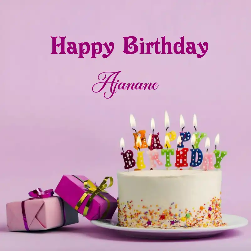 Happy Birthday Ajanane Cake Gifts Card