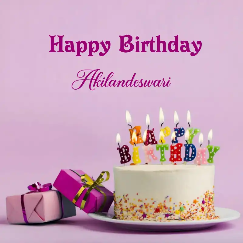 Happy Birthday Akilandeswari Cake Gifts Card