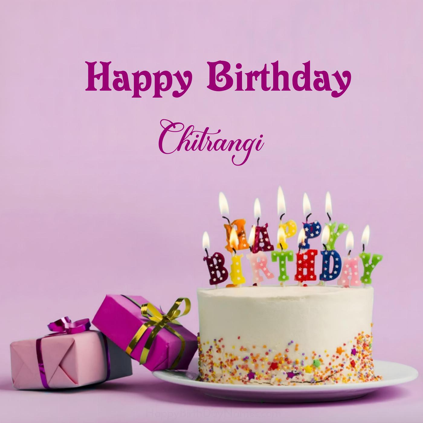 Happy Birthday Chitrangi Cake Gifts Card