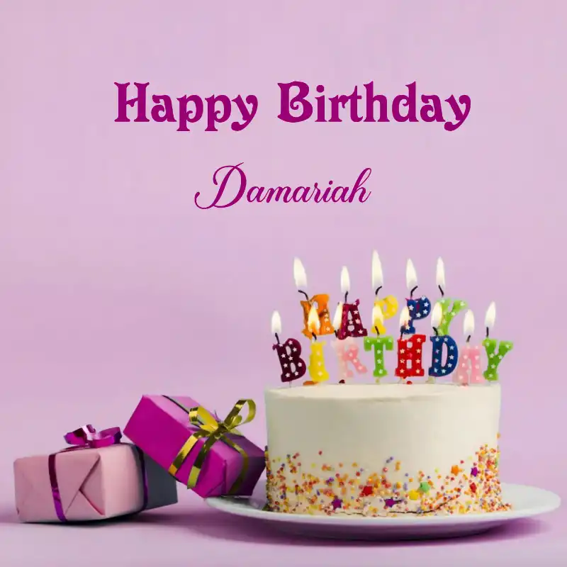 Happy Birthday Damariah Cake Gifts Card