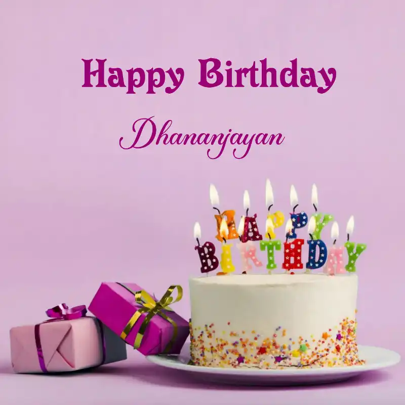 Happy Birthday Dhananjayan Cake Gifts Card