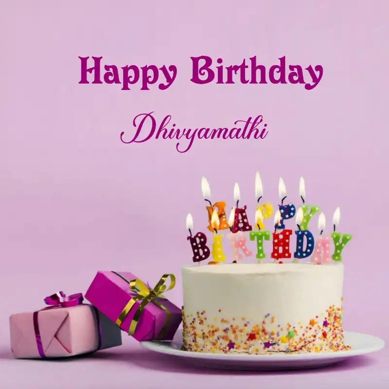 Happy Birthday Dhivyamathi Cake Gifts Card