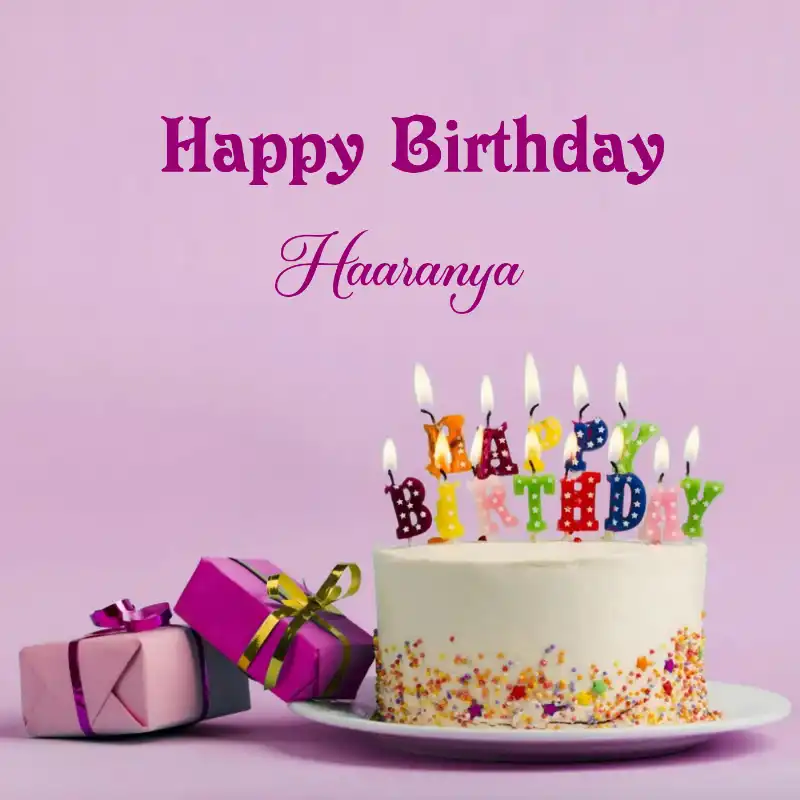 Happy Birthday Haaranya Cake Gifts Card