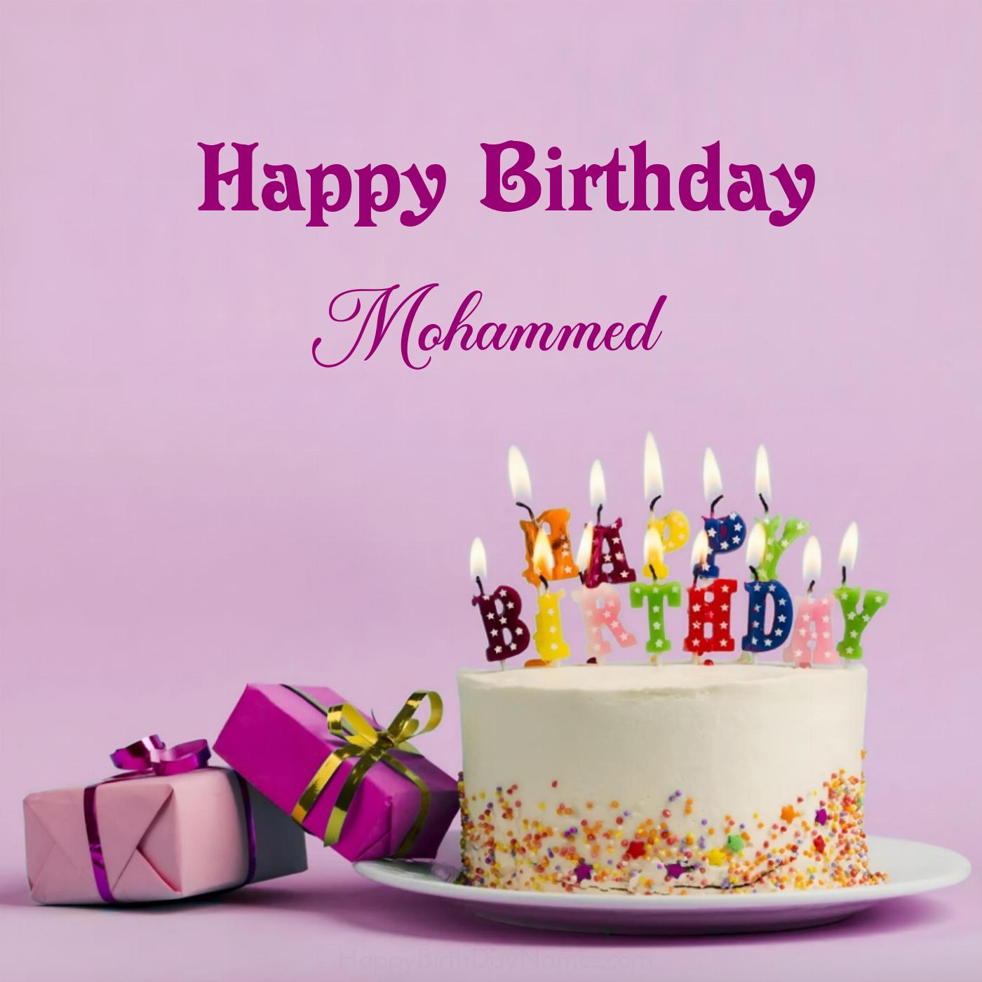 Happy Birthday Mohammed Cake Gifts Card
