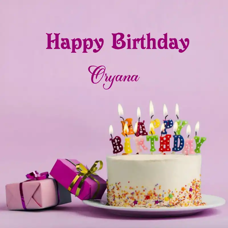 Happy Birthday Oryana Cake Gifts Card