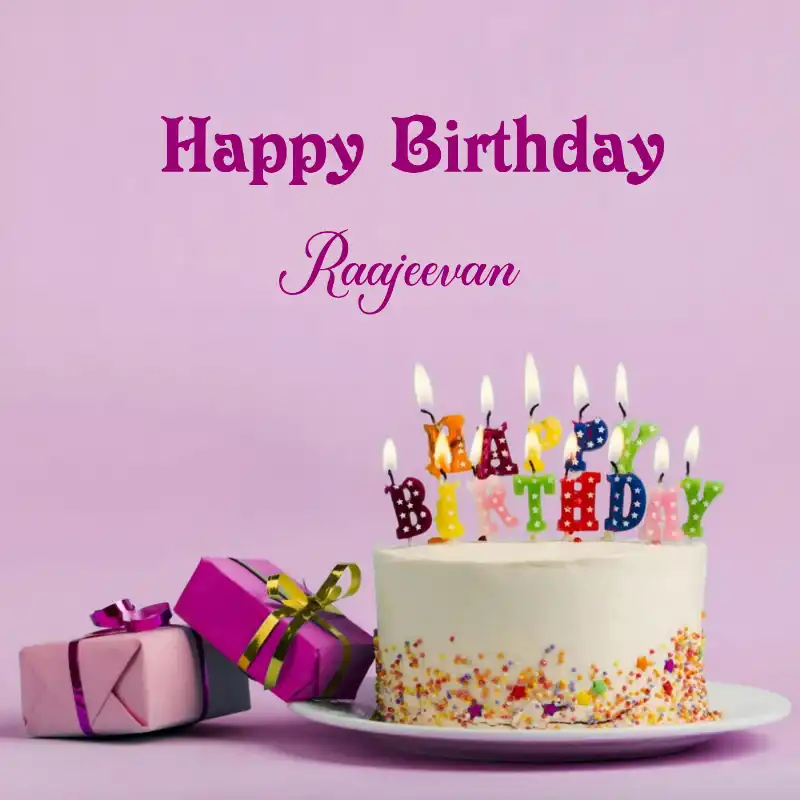 Happy Birthday Raajeevan Cake Gifts Card