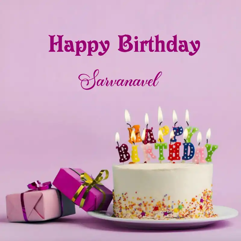 Happy Birthday Sarvanavel Cake Gifts Card