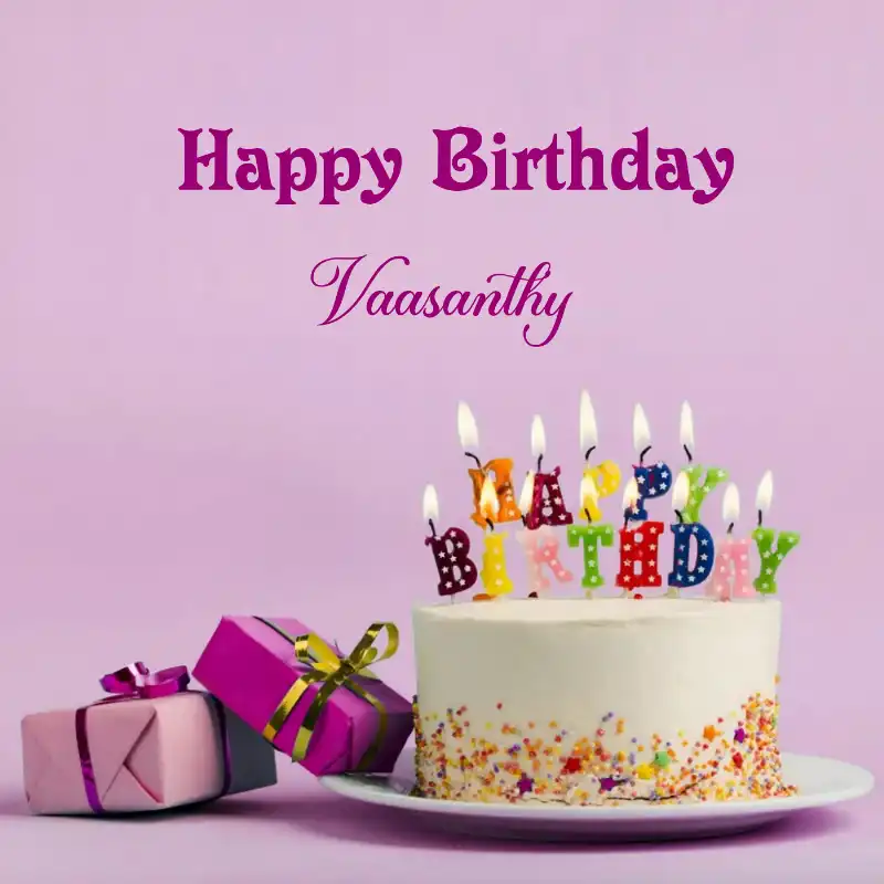 Happy Birthday Vaasanthy Cake Gifts Card