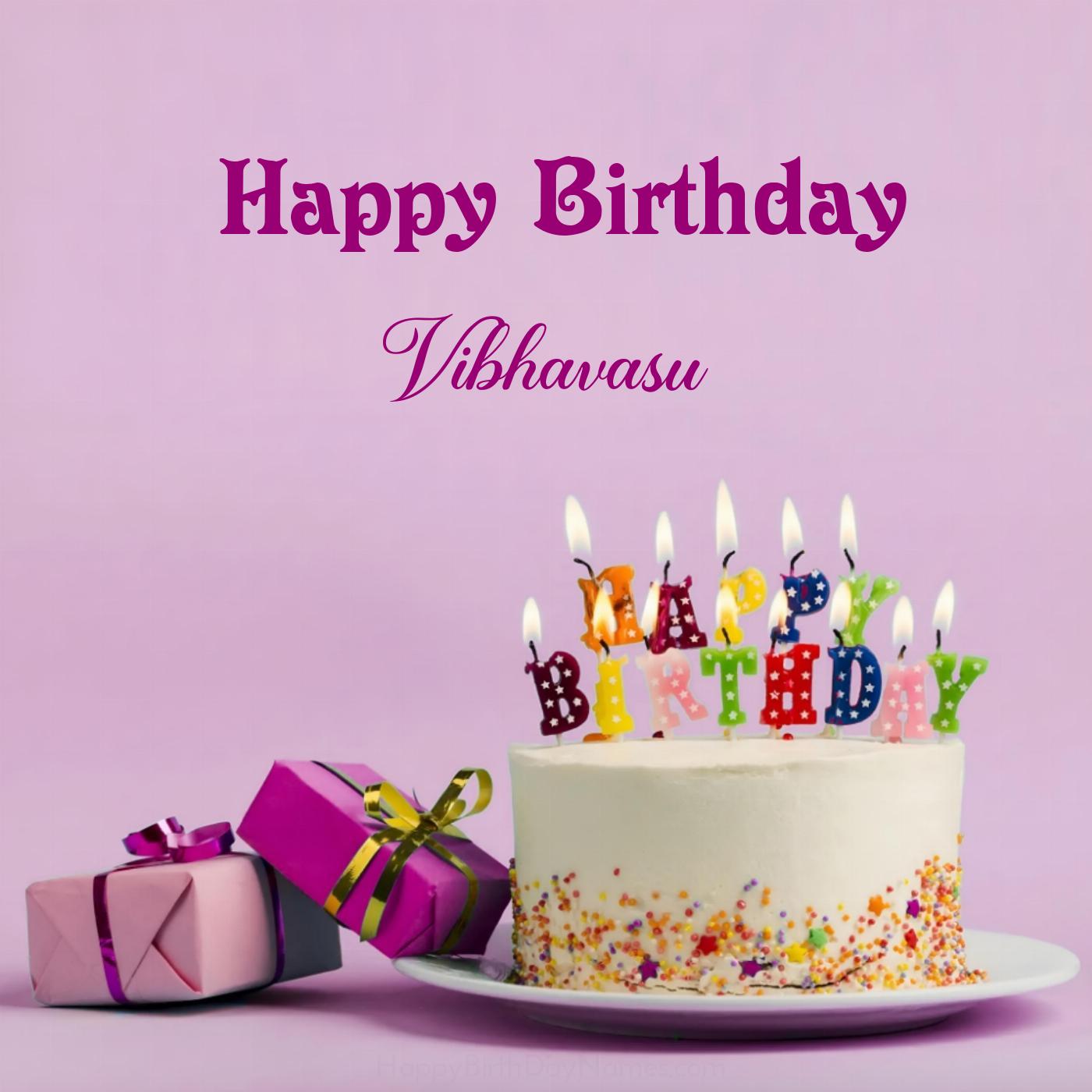 Happy Birthday Vibhavasu Cake Gifts Card