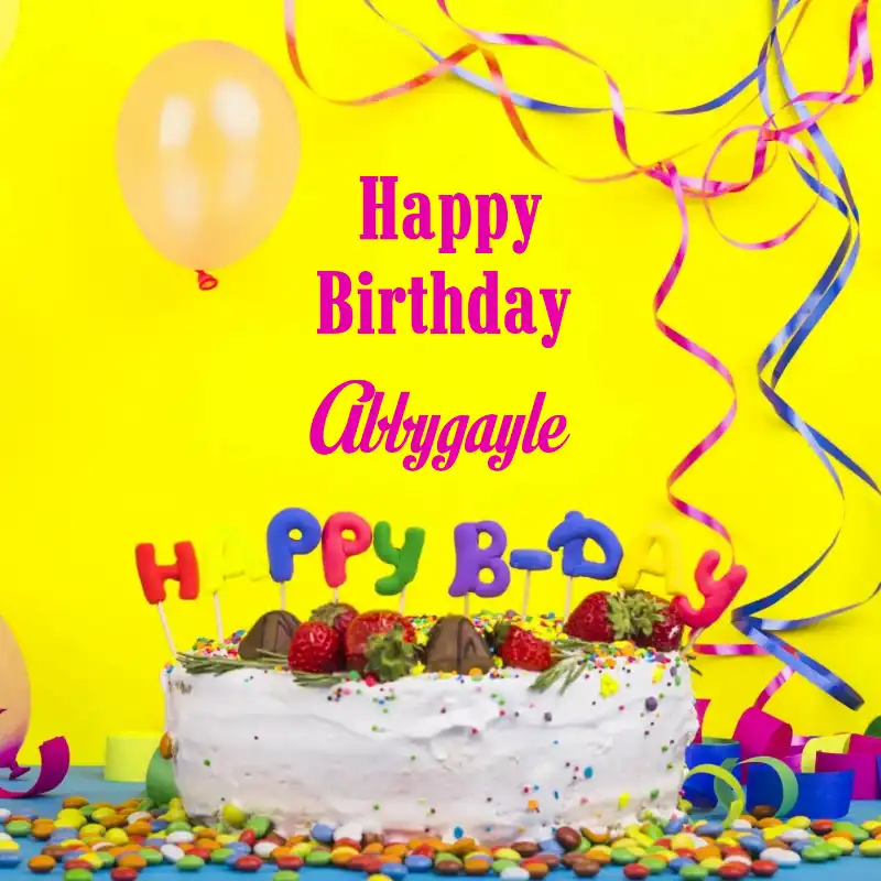 Happy Birthday Abbygayle Cake Decoration Card
