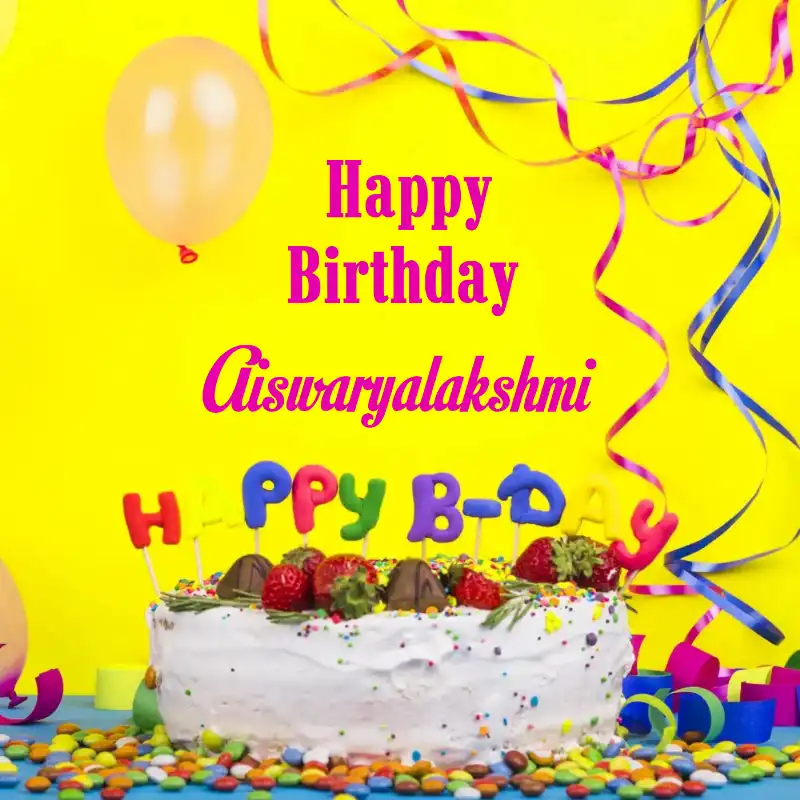 Happy Birthday Aiswaryalakshmi Cake Decoration Card
