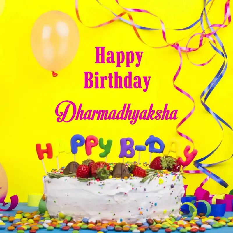 Happy Birthday Dharmadhyaksha Cake Decoration Card