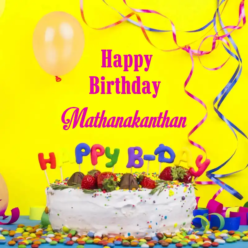 Happy Birthday Mathanakanthan Cake Decoration Card