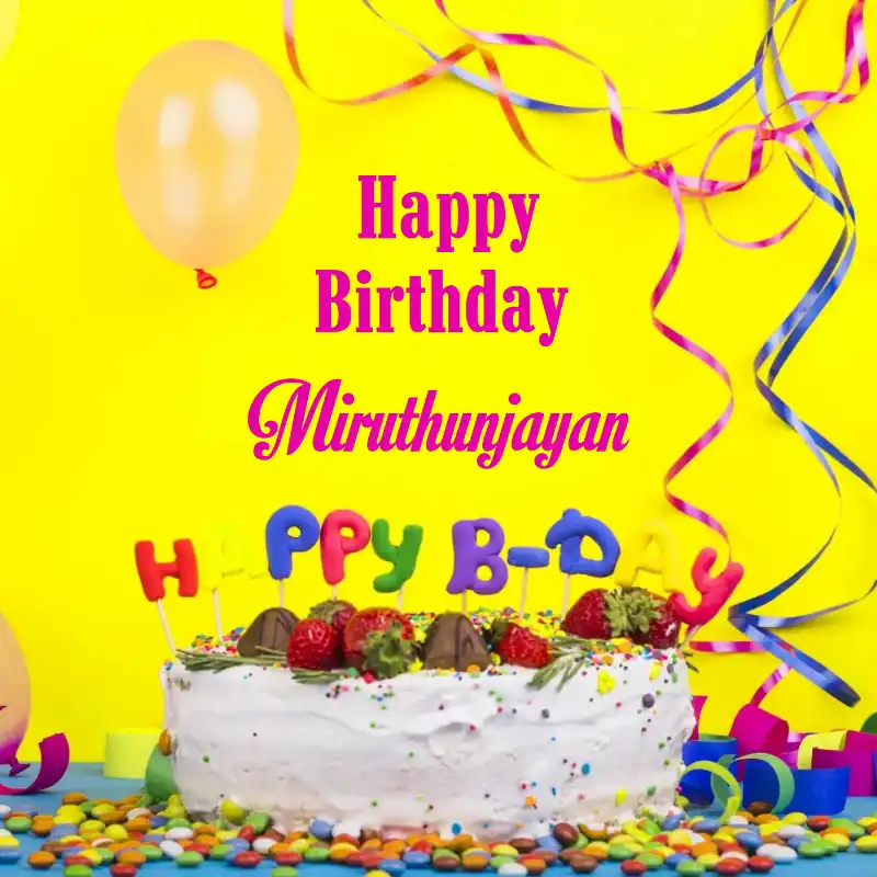 Happy Birthday Miruthunjayan Cake Decoration Card