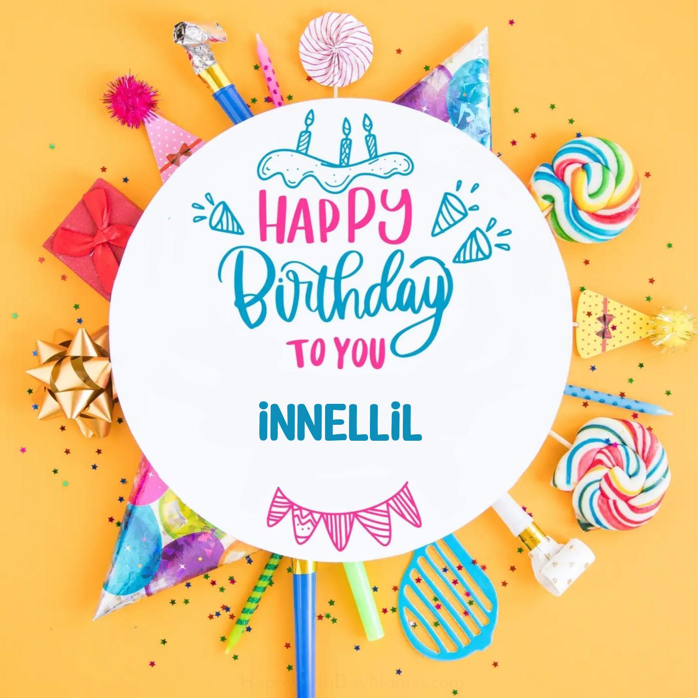 Happy Birthday Innellil Party Celebration Card