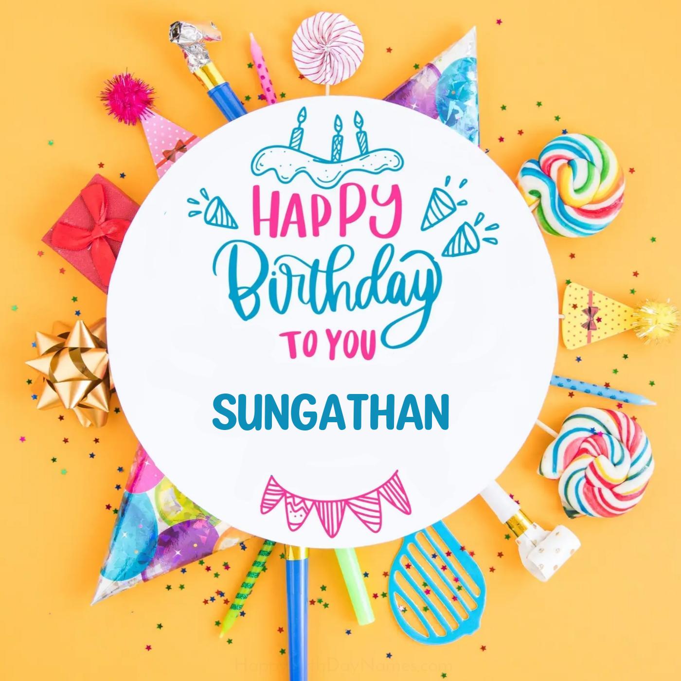 Happy Birthday Sungathan Party Celebration Card
