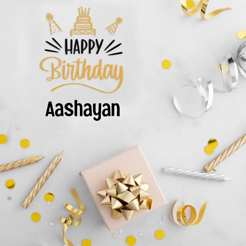 Happy Birthday Aashayan Golden Assortment Card