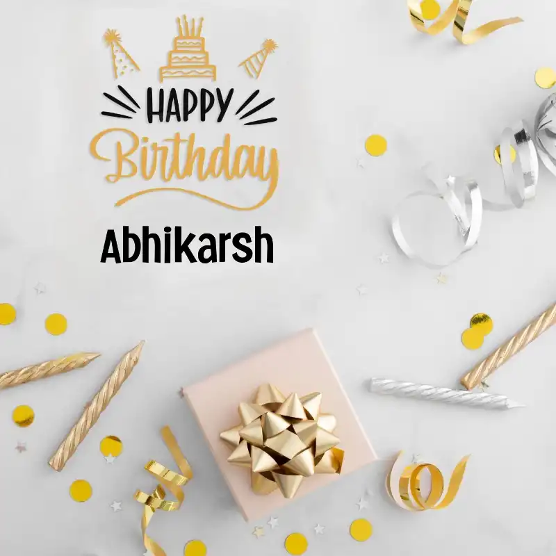 Happy Birthday Abhikarsh Golden Assortment Card
