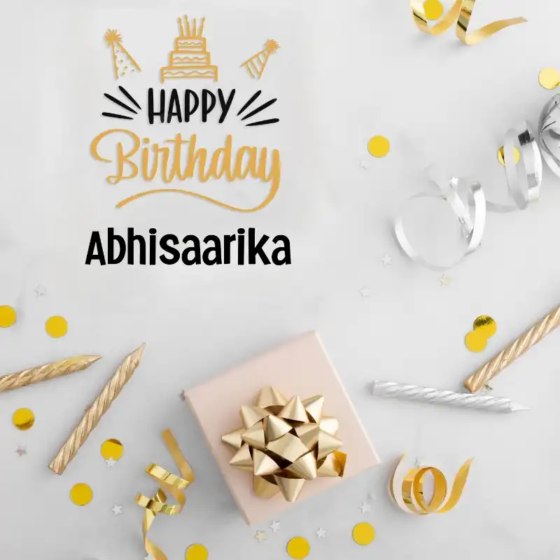 Happy Birthday Abhisaarika Golden Assortment Card