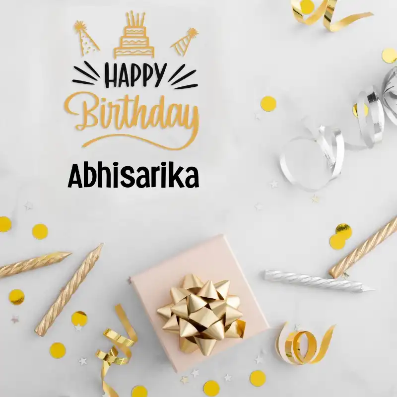 Happy Birthday Abhisarika Golden Assortment Card