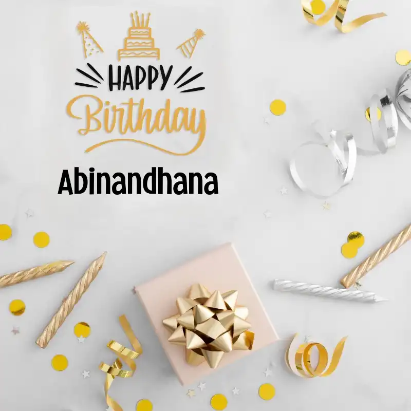 Happy Birthday Abinandhana Golden Assortment Card